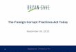 The Foreign Corrupt Practices Act Today