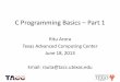C Programming Basics Part 1