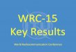 WRC-15 Key Results - Momento Editorial