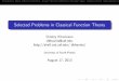 Selected Problems in Classical Function ... - crm.umontreal.ca