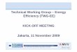 Technical Working Group – Energy Efficiency (TWG-EE) KICK 