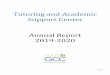 Tutoring and Academic Support Center Annual Report 2019-2020