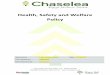 Health, Safety and Welfare Policy - Chaselea