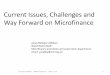 Current Issues, Challenges and Way Forward on Microfinance