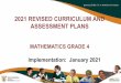 2021 REVISED CURRICULUM AND ASSESSMENT PLANS