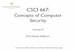 Concepts of Computer Security