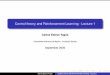 Control theory and Reinforcement Learning - Lecture 1