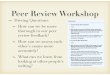 Peer Review Workshop - Stoll's Digital Classroom: DVDesign