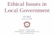 Ethical Issues in Local Government - ILCMA