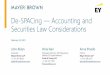 De-SPACing — Accounting and Securities Law Considerations