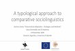 A typological approach to comparative sociolinguistics