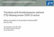 ACIP-Thrombosis with thrombocytopenia syndrome (TTS 