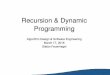 Recursion & Dynamic Programming