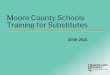 Moore County Schools Training for Substitutes