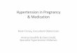 Hypertension in Pregnancy & Medication