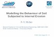 Modelling the Behaviour of Soil Subjected to Internal Erosion