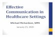 Effective Communication in Healthcare Settings