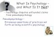 What Is Psychology and What Is It Not - Weebly