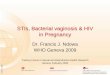 STIs, bacterial vaginosis & HIV in pregnancy