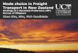 Mode choice in Freight Transport in New Zealand