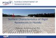 Surface Characteristics of Rigid Pavements in Florida