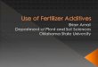 Use of Fertilizer Additives