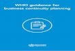 WHO guidance for business continuity planning