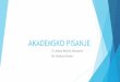 AKADEMSKO PISANJE - studenti.vaspitacka.edu.rs