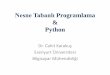 Nesne Tabanlı Programlama Python - Dr. Cahit Karakuş WEB 