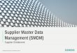 Supplier Master Data Management (SMDM)