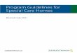 Program Guidelines for Special Care Homes