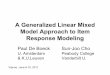 A Generalized Linear Mixed Model Approach to Item Response 