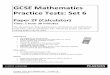 GCSE Mathematics Practice Tests: Set 6