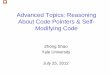 Advanced Topics: Reasoning About Code Pointers & Self 