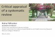 Critical appraisal of a systematic review
