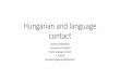 Hungarian and language contact - Helsinki