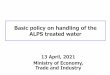 Basic policy on handling of the ALPS treated water