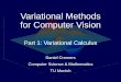 Variational Methods for Computer Vision