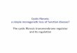Cysc ﬁbrosis: a simple monogene$c loss of func$on disease 