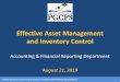 Effective Asset Management and Inventory Control
