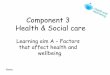 Component 3 Health & Social care
