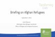 Briefing on Afghan Refugees