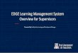 EDGE Learning Management System Overview for Supervisors