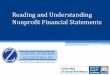 Reading and Understanding Nonprofit Financial Statements