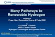 Many Pathways to Renewable Hydrogen (Presentation)