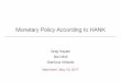 1.5cm Monetary Policy According to HANK 11.6cm0.6pt -0