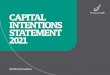 CAPITAL INTENTIONS STATEMENT 2021 - InfrastructureSA