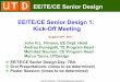 EE/TE/CE Senior Design 1: Kick-Off Meeting