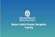Banner Admin Finance Navigation Training