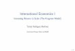 International Economics I - 5pt Increasing Returns to 